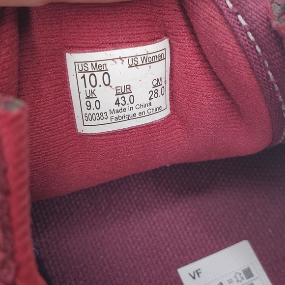 VANS Ultrarange Low Cut Red Suede Leather Canvas Sneakers Men's Sz 10 500383 - Picture 9 of 9